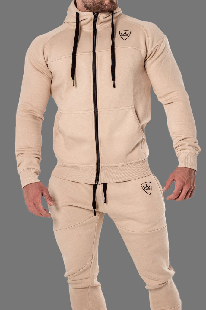 tuta con zip e cappuccio