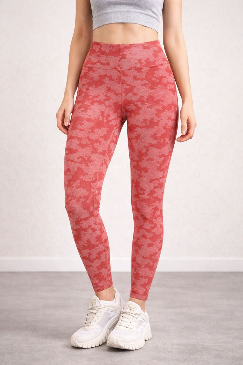 Leggins Per La Circolazione Mimetico a Vita Alta