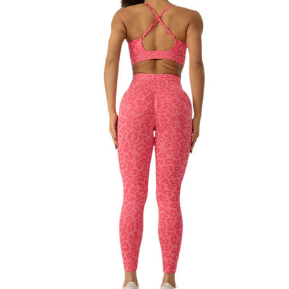 Completo Sportivo Leopardato  - Leggings e Top