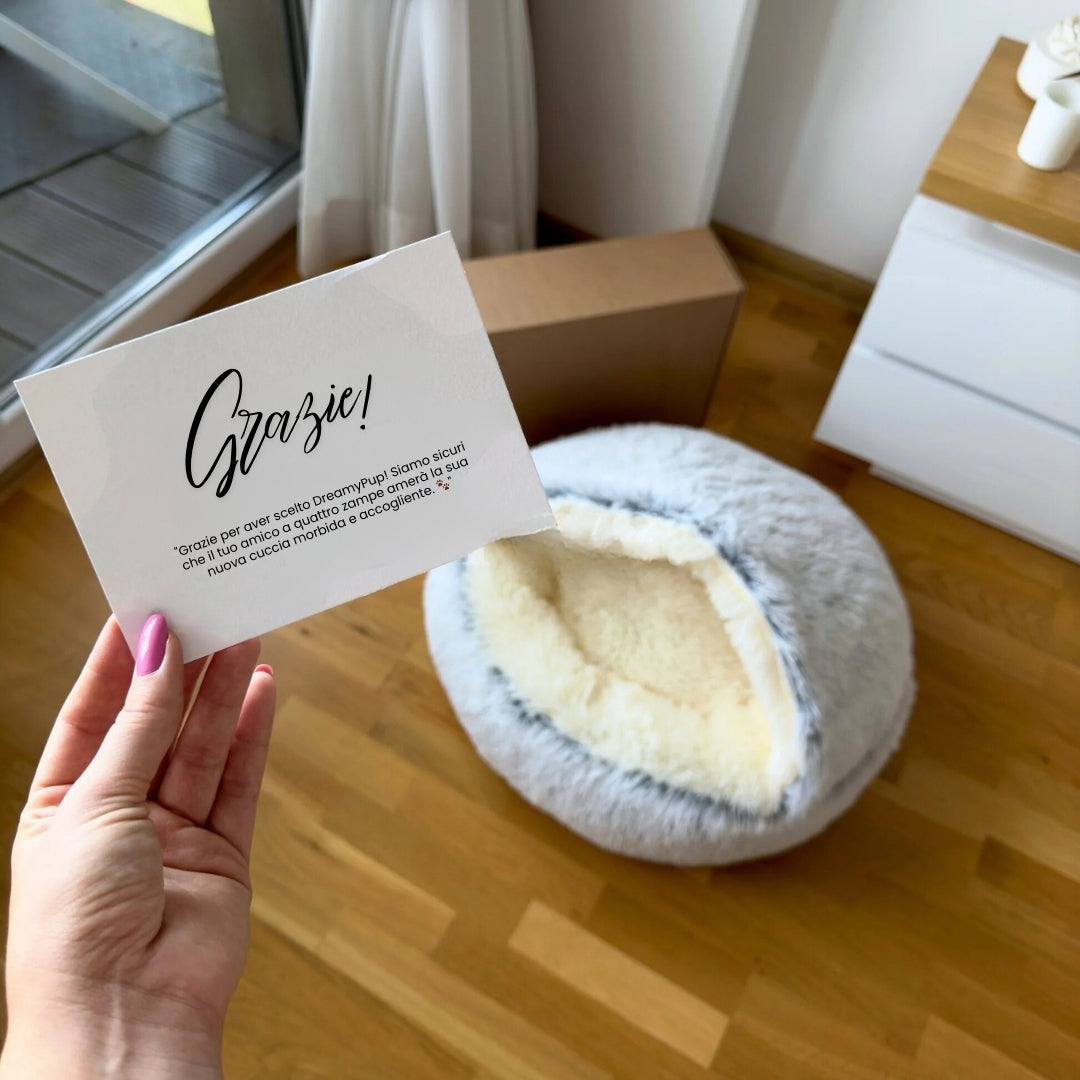Coffy™ - Cuccia Imbottita per Cani con Cappuccio