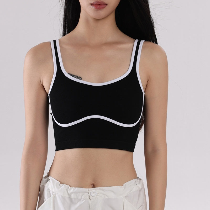 Top Sportivo con Dettagli A Contrasto