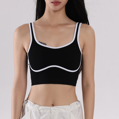 Top Sportivo con Dettagli A Contrasto