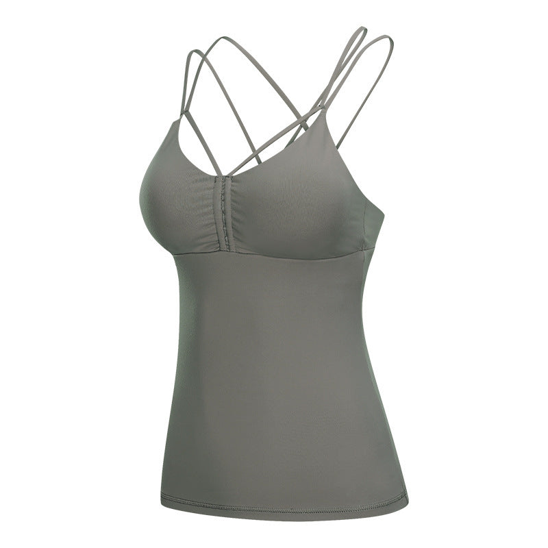 Pleated sport ladies vest