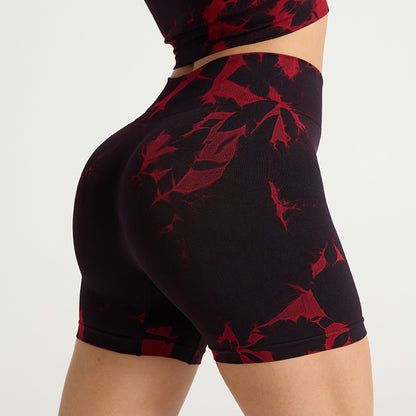 Completo Sportivo Tie-Dye Monospalla Leggings e Pantaloncini