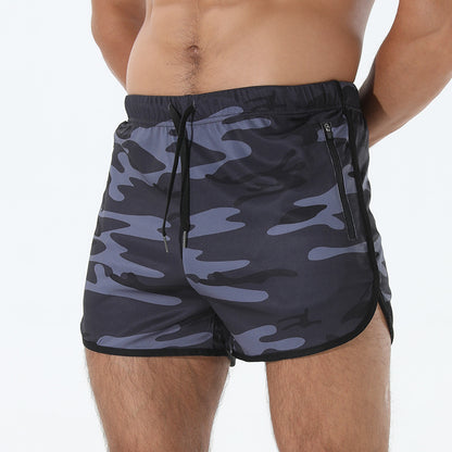 Pantaloncini Sportivi Con Tasca Zip