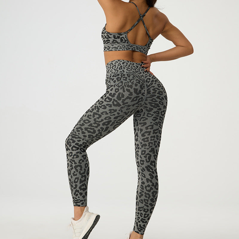 Completo Sportivo Leopardato  - Leggings e Top