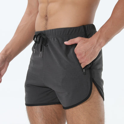 Pantaloncini Sportivi Con Tasca Zip