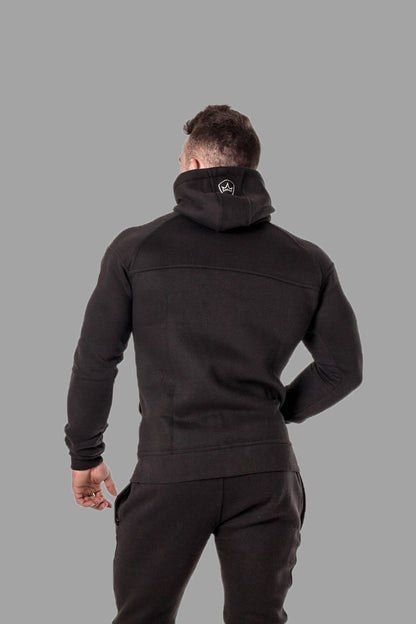 tuta con zip e cappuccio
