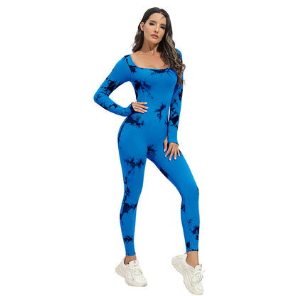 Tuta Jumpsuit Donna Tie-Dye a Maniche Lunghe