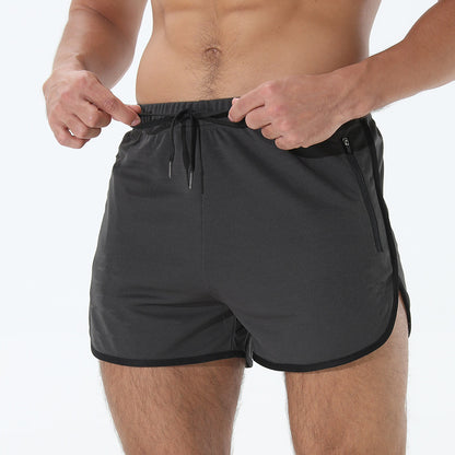 Pantaloncini Sportivi Con Tasca Zip