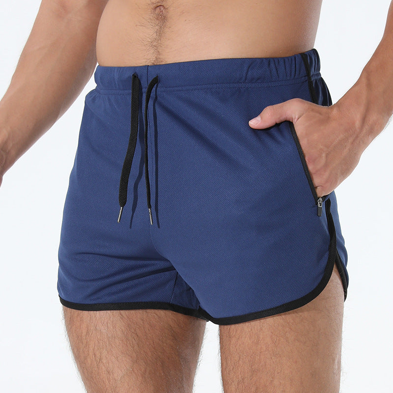 Pantaloncini Sportivi Con Tasca Zip