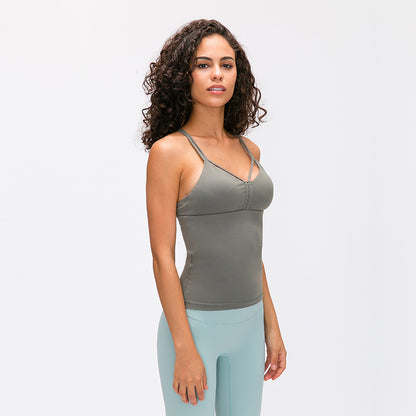 Pleated sport ladies vest