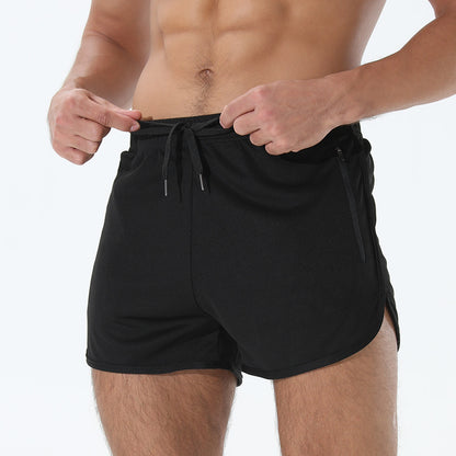 Pantaloncini Sportivi Con Tasca Zip