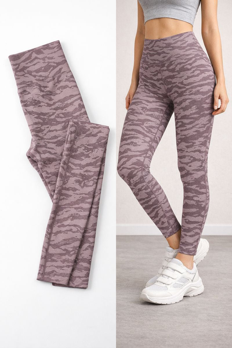 Leggins Per La Circolazione Mimetico a Vita Alta
