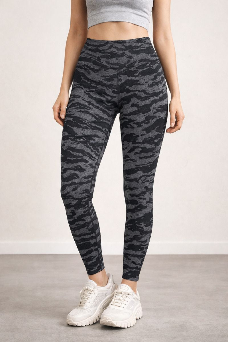 Leggins Per La Circolazione Mimetico a Vita Alta