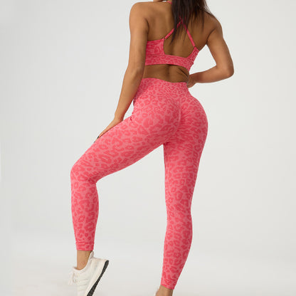 Completo Sportivo Leopardato  - Leggings e Top