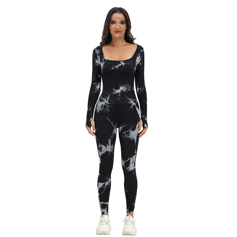 Tuta Jumpsuit Donna Tie-Dye a Maniche Lunghe