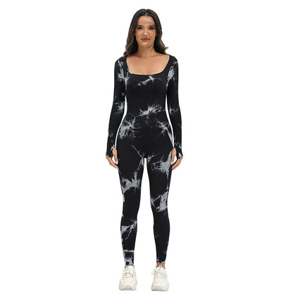 Tuta Jumpsuit Donna Tie-Dye a Maniche Lunghe