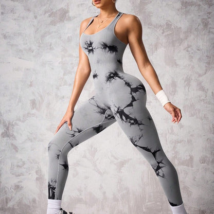 Tuta Sportiva Tie-Dye Senza Cuciture