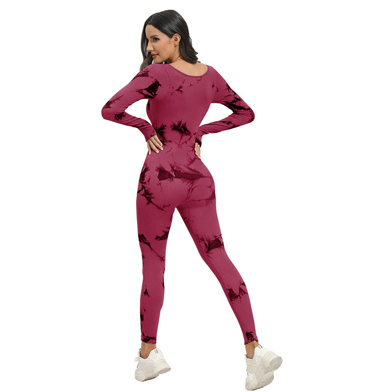 Tuta Jumpsuit Donna Tie-Dye a Maniche Lunghe